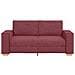 Divano a 2 posti rosso vino 140 cm in tessuto - Foto miniatura 4