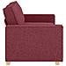 Divano a 2 posti rosso vino 140 cm in tessuto - Foto miniatura 5