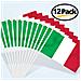 Set Di Bandiere Italiane, Bandierine A Mano 13 X 20 Cm, 12 Pezzi Con Asta Da 30,5 Cm - Foto miniatura 3