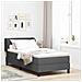 Letto box spring con materasso Grigio scuro 90 x 190 cm Tessuto - Foto miniatura 2