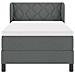 Letto box spring con materasso Grigio scuro 90 x 190 cm Tessuto - Foto miniatura 8