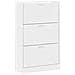 Scarpiera Bianco Lucido 63x24x103 cm in Legno Multistrato - Foto miniatura 3