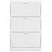 Scarpiera Bianco Lucido 63x24x103 cm in Legno Multistrato - Foto miniatura 4