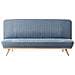 Divano Letto 2 Posti Kalfafel Tessuto Blu - Foto miniatura 2