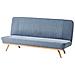Divano Letto 2 Posti Kalfafel Tessuto Blu - Foto miniatura 3