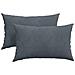 Cuscini da Divano 2 pcs Grigio scuro 50 x 30 cm - Foto miniatura 1