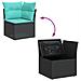 Set Divani da Giardino 7pz con Cuscini Grigio Polyrattan Acacia - Foto miniatura 9