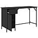 Scrivania per computer Rovere Nero 131 x 48 x 75 cm - Foto miniatura 10