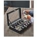 WATCH BOX 12 Porta orologi con fodera in velluto nero - Foto miniatura 4