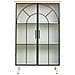 Vetrina In Metallo, Legno E Vetro, 2 Ante, Bianco, 80x35x130,5h Cm - Foto miniatura 2
