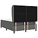 Letto a molle con materasso Grigio scuro 140 x 190 cm Tessuto - Foto miniatura 9