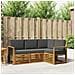 Set divani 4 pcs Naturale e Antracite Legno di Acacia Massello - Foto miniatura 2
