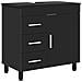 Mobiletto da bagno Nero 60 x 35 x 60 cm Legno ingegnerizzato - Foto miniatura 1