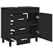 Mobiletto da bagno Nero 60 x 35 x 60 cm Legno ingegnerizzato - Foto miniatura 4