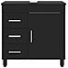 Mobiletto da bagno Nero 60 x 35 x 60 cm Legno ingegnerizzato - Foto miniatura 5