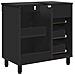 Mobiletto da bagno Nero 60 x 35 x 60 cm Legno ingegnerizzato - Foto miniatura 7