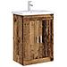 Mobiletto da Bagno Sotto Lavabo Legno antico 56 x 37,5 x 81 cm - Foto miniatura 2