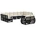 Set Divano da Giardino 12 pcs Nero e Bianco Crema polyrattan - Foto miniatura 1