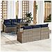 Set Divano da Giardino con cuscino 7 pcs Grigio polyrattan - Foto miniatura 2