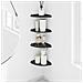 Mensola sospesa con lo scaffale 4 pcs Nero 18 x 18 x 2 cm - Foto miniatura 4