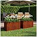 Vaso da giardino 2 pz Ruggine 80 x 30 x 50 cm Acciaio Corten - Foto miniatura 2