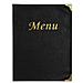 porta menu' a5-18x25cm nero in pvc basic con 4+2 buste fisse - Foto miniatura 1