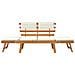 Panca da Giardino con Cuscini 2-in-1 190 cm in Massello Acacia - Foto miniatura 3