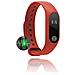 Activity Tracker Maxfit Basic Resistente all'Acqua IP67 Bluetooth per Fitness con Pedometro e Cardiofrequenzimetro 2 Cinturini Inclusi di Colore Nero e Rosso - Europa - Foto miniatura 2