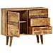 Credenza in Legno Massello di Mango 90x30x69 cm - Foto miniatura 7