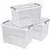 Contenitori Con Coperchio 3 Pz 65 L Trasparenti 240682 - Foto miniatura 1
