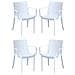 Victoria - Poltrona In Resina Impilabile Da Esterno E Interno Set Da 4 - Foto miniatura 1
