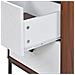Comodino A 2 Cassetti In Legno Scuro E Bianco Nueva - Foto miniatura 12