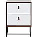 Comodino A 2 Cassetti In Legno Scuro E Bianco Nueva - Foto miniatura 5