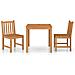 Set Da Pranzo Per Esterni 3 Pz In Legno Massello Di Teak - Foto miniatura 1