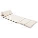 Sedia a Sdraio da Terra Pieghevole Crema in Microfibra - Foto miniatura 1