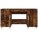 Scrivania Rovere Fumo 140x50x75 Cm In Legno Multistrato - Foto miniatura 5