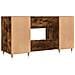Scrivania Rovere Fumo 140x50x75 Cm In Legno Multistrato - Foto miniatura 10