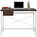 Webster Scrivania Porta Computer Con 1 Cassetto In Tamburato Tamburato E Agglomerato Di Legno Brown - Foto miniatura 4