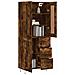 Credenza Rovere Fumo 69,5x34x180 Cm In Legno Multistrato - Foto miniatura 3