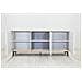Credenza Fresia, Mobile Buffet A 3 Ante E 1 Ripiano Regolabile, Madia Elegante Da Soggiorno, Mobile Porta Tv, 100% Made In Italy, 184x45h77 Cm, Bianco E Rovere - Foto miniatura 4