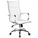 Sedia Con Ruote Asuni, Poltrona Direzionale Con Braccioli, Sedia Ergonomica Da Ufficio, Bianco, 63x54h106/116 Cm - Foto miniatura 1