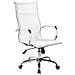 Sedia Con Ruote Asuni, Poltrona Direzionale Con Braccioli, Sedia Ergonomica Da Ufficio, Bianco, 63x54h106/116 Cm - Foto miniatura 3