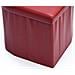 Pouf Contenitore Imbottito Pieghevole In Ecopelle Modello Coracao Cuore Rosso - Foto miniatura 3