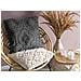 Cuscino Decorativo Paika Cotone 45 X 45 Cm Tinta Unita In Rilievo Grigio Scuro - Foto miniatura 1