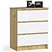 Cassettiera K60, 3 cassetti, 60x40x77 cm, Colore Quercia Artisan e Bianco - Foto miniatura 1