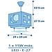 Lampada A Sospensione Per Bambini Moonlight Luna E Stelle Blu - Foto miniatura 6