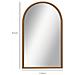 Specchio da Parete ad Arco 110x65cm con Cornice in Legno per Camera e Ingresso, Marrone Scuro - Foto miniatura 3