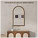Specchio da Parete ad Arco 110x65cm con Cornice in Legno per Camera e Ingresso, Marrone Scuro - Foto miniatura 6
