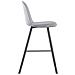 Asta Set Di 2 Sgabelli In Pu E Plastica Grigio Con Gambe In Metallo Nero - Foto miniatura 3