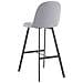 Asta Set Di 2 Sgabelli In Pu E Plastica Grigio Con Gambe In Metallo Nero - Foto miniatura 5
